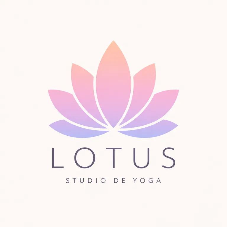 Logo généré par IA : studio de yoga Lotus, fleur de lotus pastel