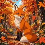 Style Animé : renard généré par IA