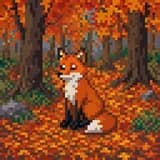 Style Pixel art : renard généré par IA